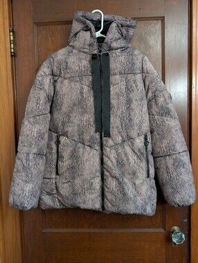 Noize Cruelty Free Outerwear Belle Python Print Puffer Jacket